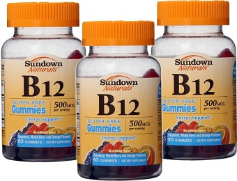 71% off Sundown Naturals Vitamin B12 Gummies, 50 Ct (Pack of 3)