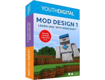 $100 off Mod Design 1: Learn to Code in Java with Minecraft