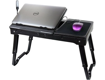 40% off Laptop Table Stand w/ Cooling Fan, USB Ports & LED Light