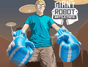 77% off Giant Inflatable Robot Battle Fists