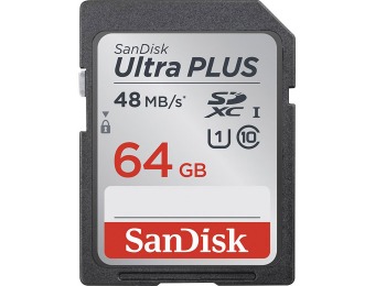 72% off SanDisk Ultra Plus 64GB Memory Card SDSDUP-064G-A46