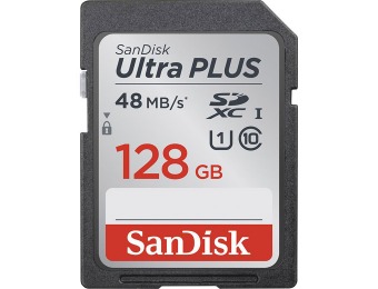 83% off SanDisk Ultra Plus 128GB Memory Card, SDSDUP-128G-A46