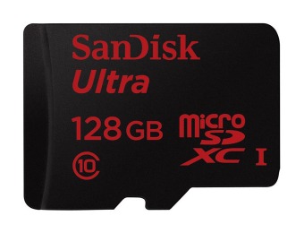 $110 off SanDisk Ultra 128GB Class 10 Micro SDXC Memory Card