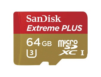 73% off SanDisk Extreme PLUS microSDXC 64GB Memory Card