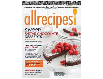 $25 off Allrecipes Magazine Subscription, $4.99 / 6 Issues