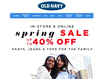 Old Navy Spring Sale - Up to 40% Off Styles for the Entire Family