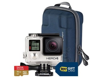 29% off GoPro HERO4 Silver/MOTO Action Camera Bundle w/ Gift Card