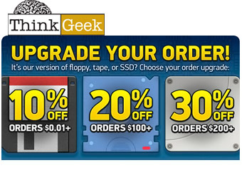 Save up to 30% at ThinkGeek with Code: UPGRADE@DPZN23