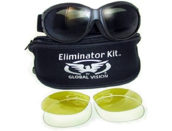 76% off Eliminator Global Vision Goggles Kit w/ 3 Lenses