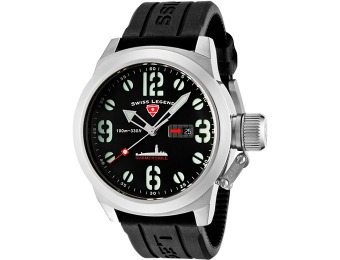 $637 off Swiss Legend Submersible Black Silicone and Dial Watch