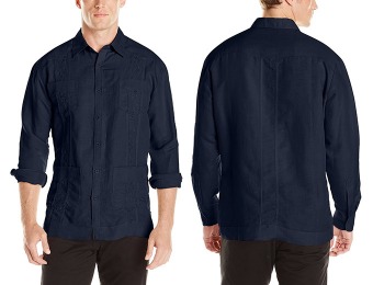 78% off Cubavera Men's Long Sleeve Embroidered Guaya Shirt