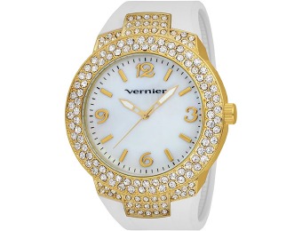 83% off Vernier Women's Mother-Of-Pearl Dial Rubber Strap Watch