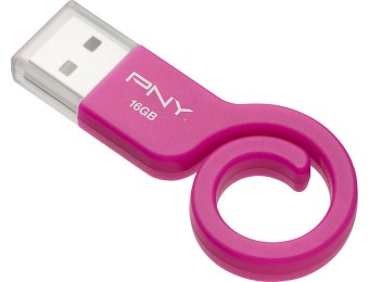 30% off PNY Monkey Tail Attache 16GB Pink USB Flash Drive