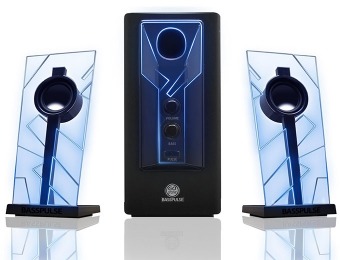 $55 off GOgroove BassPULSE Glowing Blue Computer Speakers