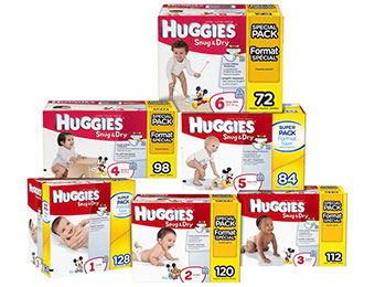 Extra $6 off Huggies Snug and Dry Diapers (Choose Your Size)