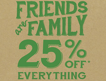 25% off entire store at Roots.com - Men's, Women's, Leather