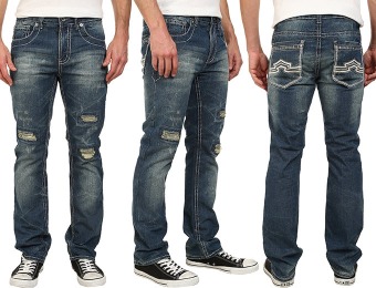 $95 off Antique Rivet Derrick Men's Straight Leg Jeans in Monte