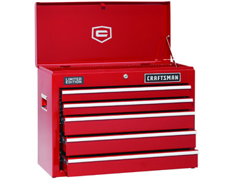 60% off Craftsman 5-Drawer Red Ball-Bearing Griplatch Top Chest