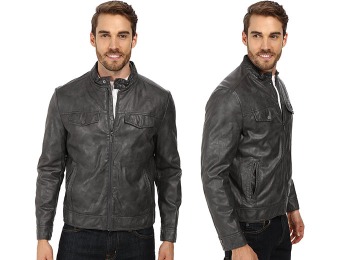 $159 off Kenneth Cole Reaction PU Zip Front Jacket
