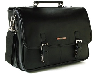 $200 off Alpine Swiss AS-9525 Leather Dressy Messenger Bag