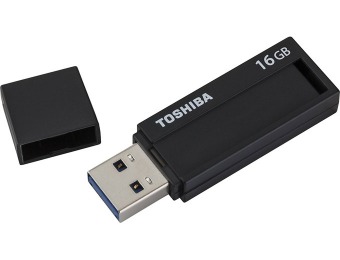 $52 off Toshiba TransMemory ID USB 3.0 16GB Flash Drive - Black