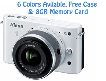 Up to 40% off Nikon 1 J2 Camera w/ Free Case & 8GB Memory Card