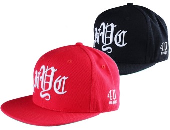 75% off 40 OZ NYC Men's Snapback Hat, Red or Black