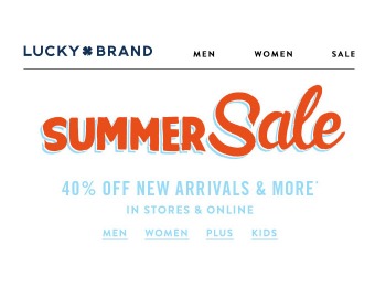 Lucky Brand Sale - Save 40% off New Arrivals & More