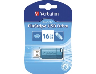 50% off Verbatim Store 'n' Go PinStripe 49068 16GB Flash Drive