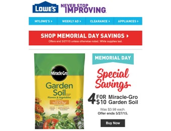 Lowes Memorial Day Special Sale Event