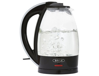 50% off Bella 13822 Glass Kettle, 1.7-Liter, Black