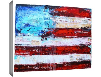 95% off ArtWall 'America' Gallery Wrapped Canvas Artwork, 24"x32"