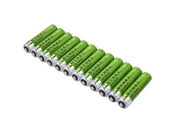 $12 off 12-Pack Dynex DX-NB12AAA Rechargeable AAA Batteries