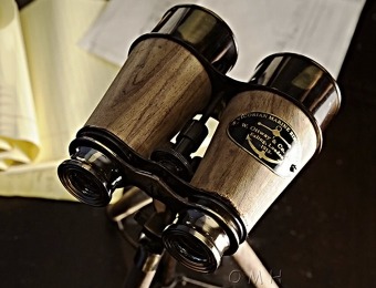 $120 off Wood and Brass Binocular on Stand