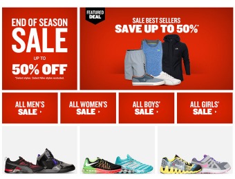 Finish Line End of Season Sale - Up to 50% off Shoes, Sneakers & Gear