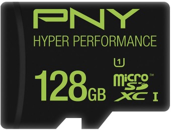 $57 off PNY 128GB microSDXC Class 10 UHS-I/U1 Memory Card