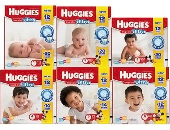 48% off HuggiesSnug & Dry Ultra Diapers, Big Pack, (Choose Size)