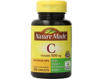 78% off Nature Made Vitamin C 500mg w/ Rose Hips, (130 Tablets)