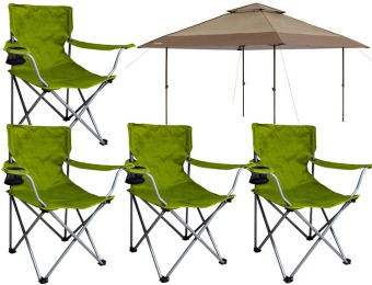 $69 off Chapter 13' x 13' Pagoda Instant Canopy w/ 4 Folding Chairs