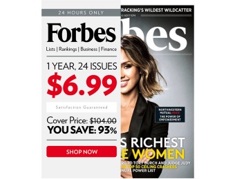 $97 off Forbes Magazine Subscription, $6.99 / 24 Issues