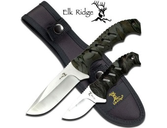 74% off Elk Ridge ER-532CA Fixed Blade Knife Set (9.5" and 6.25")