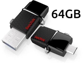 52% off SanDisk Ultra 64GB USB 3.0 OTG Flash Drive w/ micro USB