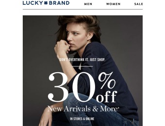 Lucky Brand Sale - Save 30% off New Arrivals & More
