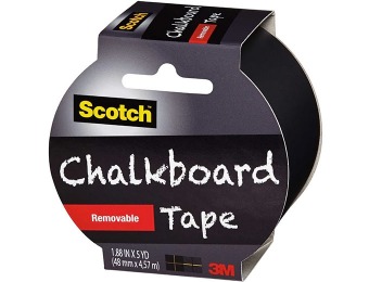 85% off Scotch Chalkboard Tape, Black/Matte, 1.88" x 5-Yard