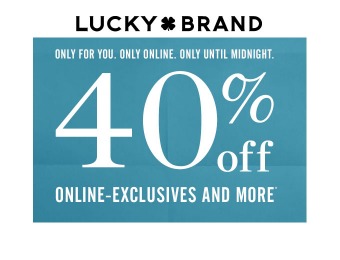 Lucky Brand Sale - Save 40% off Online Exclusives & More