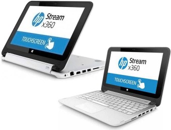 $84 off HP 11.6" Stream X360 Touchscreen Laptop PC, White
