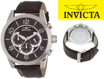 87% off Invicta 13634 Specialty Chronograph Men's Leather Watch