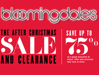 Up to 75% Off - Bloomingdale's After Christmas Sale