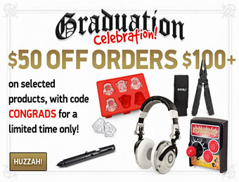 $50 off $100 purchase of select items w/ promo code CONGRADS