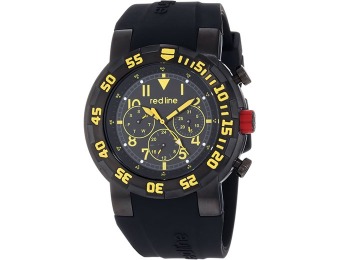94% off Red Line Men's RL-50027-BB-01YL Black Silicone Watch